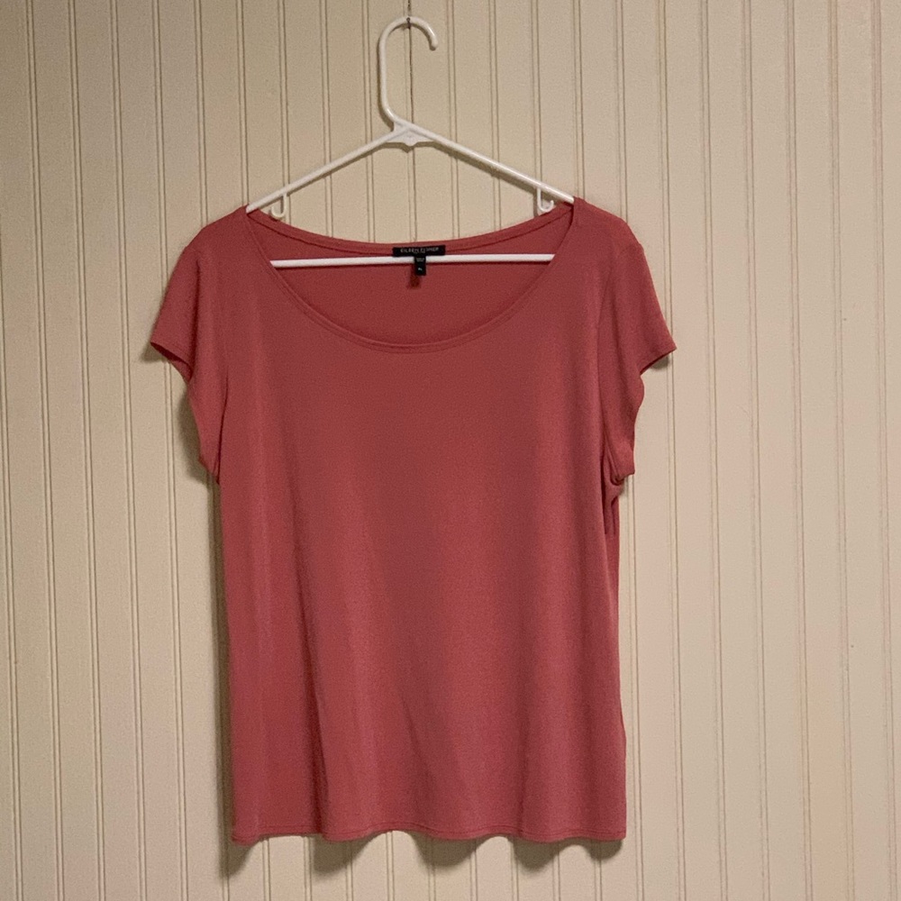 Eileen Fisher Silk Cap Sleeve Tee